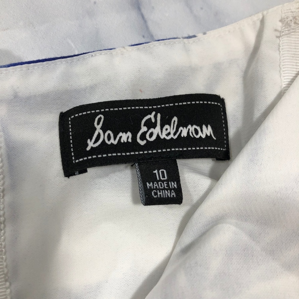 Sam Edelman Printed Strappy Romper Cobalt Palm - Picture 6 of 8